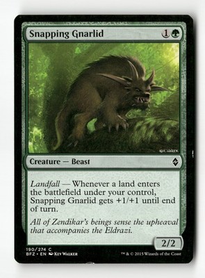 Snapping Gnarlid C - Battle for Zendikar 190 HP MTG