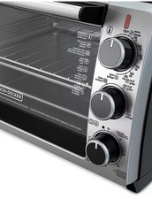 Black and Decker 6 Slice Toaster and Conventional Oven Black Stainless