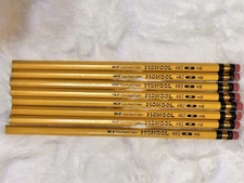 Vintage Eberhard Faber Mongol Pencils No. 482-1 Lot of 8 Yellow Unsharpened
