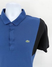 VTG Lacoste Men's XL 6 Slim Fit 100 Pique Cotton Polo Shirt Blue Colorbloc