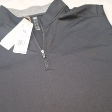 New Adidas Black Club Quarter Zip Vest Golf Performance Mens Sz XL