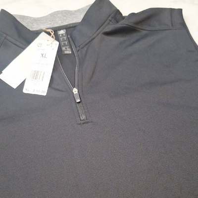#ad New Adidas Black Club Quarter Zip Vest Golf Performance Mens Sz XL $35.00
