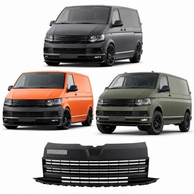 Kühlergrill schwarz für VW T6 15-19 Sport Grill ohne Emblem ABS Premium Gitter