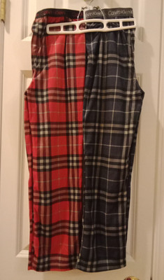 NWOT Calvin Klein Boys SuperSoft Brushed Micro PJ Pants ScotchPlaid 2 pack M 7-8