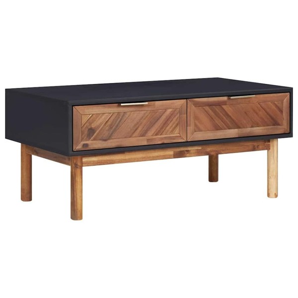 Couchtisch 90X50X40 Cm Akazie Massivholz Und MDF-image