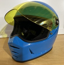 Biltwell , Lane Splitter , Blue With Amber  visor.It is Size X L . Sept . 2019