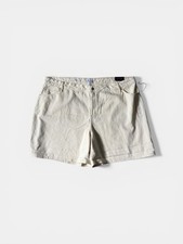 Ava Viv High Rise Midi Denim Shorts Ecru No Gap Waistband Womens sz 24