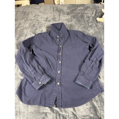 PS Paul Smith Navy Blue Tailored Fit Button Down Shirt Men Size L