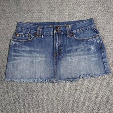 Y2K Abercrombie Fitch denim mini skirt with rhinestone details