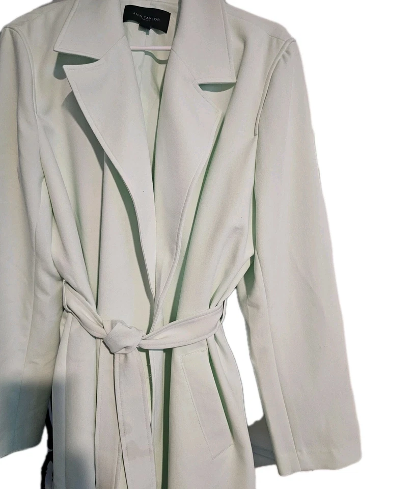 Chaqueta gabardina Ann Taylor verde menta formal de negocios para mujer talla 16 XL Foto 4 de 4