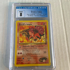 CGC 8 Brock's Vulpix 37/132 Gym Challenge 2000 English Unlimited Stamped on eBay