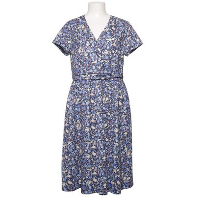 Kleid, Größe: XL, Blau/Mehrfarbig, Elasthan/Polyester, Blumen, Damen #Ddx