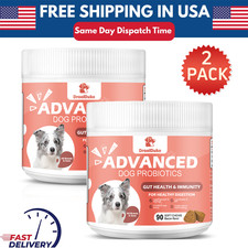 2 Packs Advanced Probiotics for Dogs Itchy Skin, Immune Supports, Gut Health