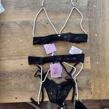 Savage x Fenty by Rihanna Pearl Bralette,garter,g-string M