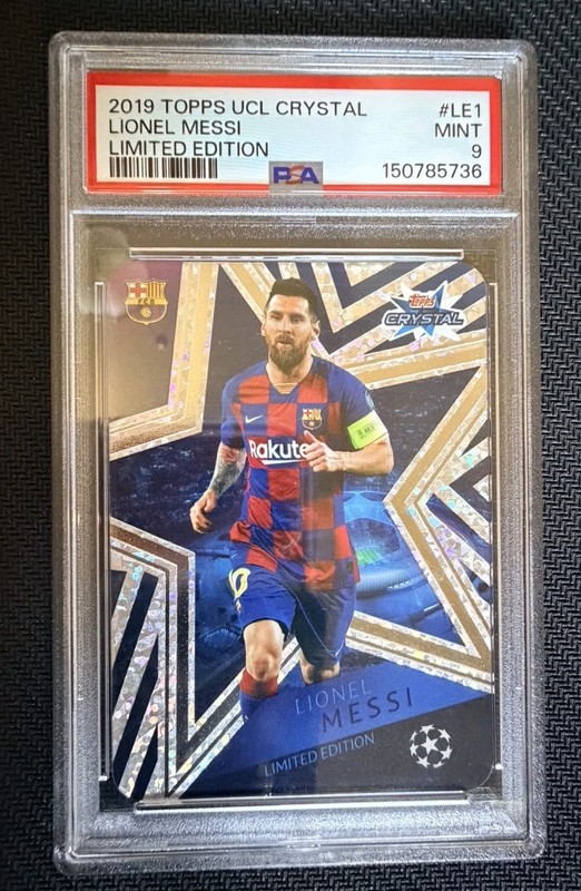 2019 Topps Crystal UCL Lionel Messi #LE1 Limited Edition PSA 9 MINT FC Barcelona