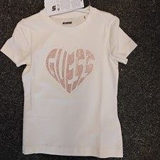 Image of SALE NEW GUESS CREAM GIRLS T-SHIRT STYLE J5R146 SIZES 8 YRS 10 YRS 12 YRS