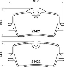 Bremsbelagsatz Hinten Trw-System f�r BMW G42 G87 G20 G80 G28 G21 G81 ab 18->