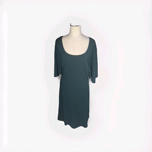 KIYONNA DRESS Women Size 5 Green Cocktail Riveting Rushed Short Sleeve Belt - Picture 1 of 18