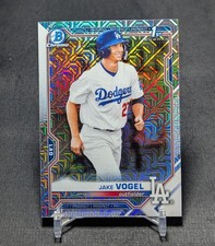 Jake Vogel 1st Chrome Mojo Refractor Rookie 2021 Bowman Card #BCP-59 LA Dodgers
