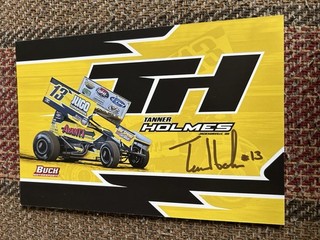 2026 !!! Tanner Holmes Autographed World Of Outlaws Handout