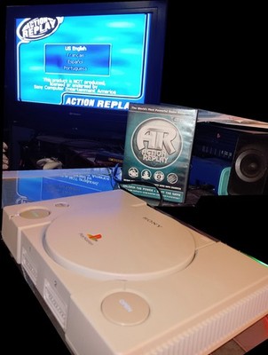 Original Sony PlayStation 1, console only no cables, bundled with Action Replay
