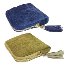 Jewelry Pouch for Traveling Purse with Tassel Zipper Portable Travel