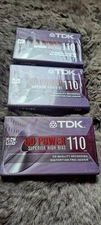 3 TDK CD POWER 110 BLANK AUDIO CASSETTE TAPE SUPERIOR HIGH BIAS NEW SEALED