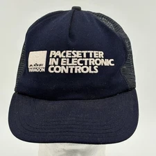 Vintage Trucker Cap SnapBack Hat “AMF Paragon” Mesh Foam Blue 90s