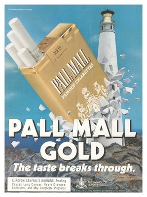 Pall Mall Gold Cigarettes 1990 Vintage Tobacco Advertising Print Ad