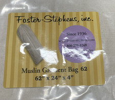 62x 24x 4 Muslin Garment Bag - 100 Organic Cotton - Clothing Storage Bag