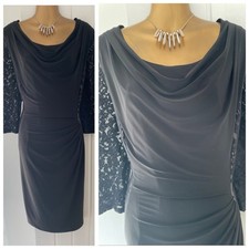 Phase Eight dress size 18 Black Lace Evening Holiday Occasion Wedding Party