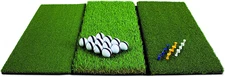 Rukket Tri-Turf Golf Hitting Mat Attack, Portable Driving, Chipping, Training Ai