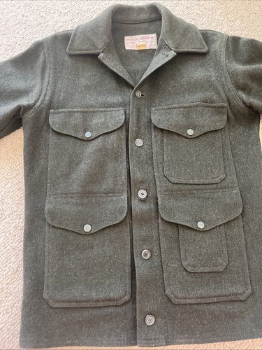 Vintage Filson Single Mackinaw Cruiser Jacket Size 36 S Green 100% Virgin Wool - Picture 11 of 24