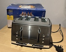 SMALL DENT Russell Hobbs 4 Slice Eclipse Toaster Midnight Blue 25141