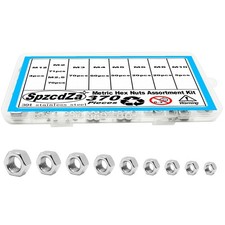 370pcs Metric Hex Nuts Assortment Kit,Hardware Nuts M2 M2.5 M3 M4 M5 M6 M8 M1...