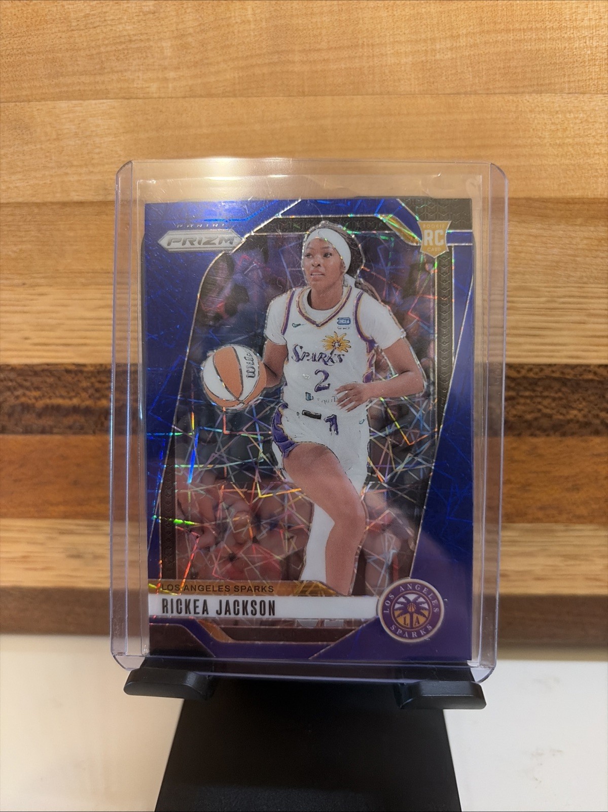 Rickea Jackson 2024 Panini Prizm WNBA Blue Velocity Prizm #60 LA Sparks