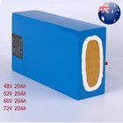 E-bike Lithium Battery 72V 20AH for 250w~3000W Electric Bike Scooter 48V 52V 60V