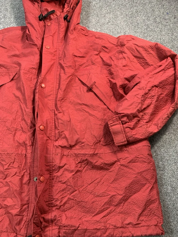 Chaqueta Cabelas Para Hombre XL Roja Manga Larga Exterior Cremallera Completa Botones Bolsillos Sudadera con Capucha Foto 3 de 4
