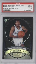 2007-08 Bowman Sterling Black Refractor 28/199 Mike Conley #MC1 PSA 9 MINT 00am