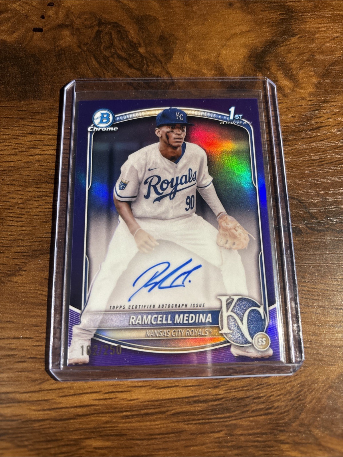 2025 Bowman Chrome Prospects- Ramcell Medina 1st Purple Refractor Auto /250