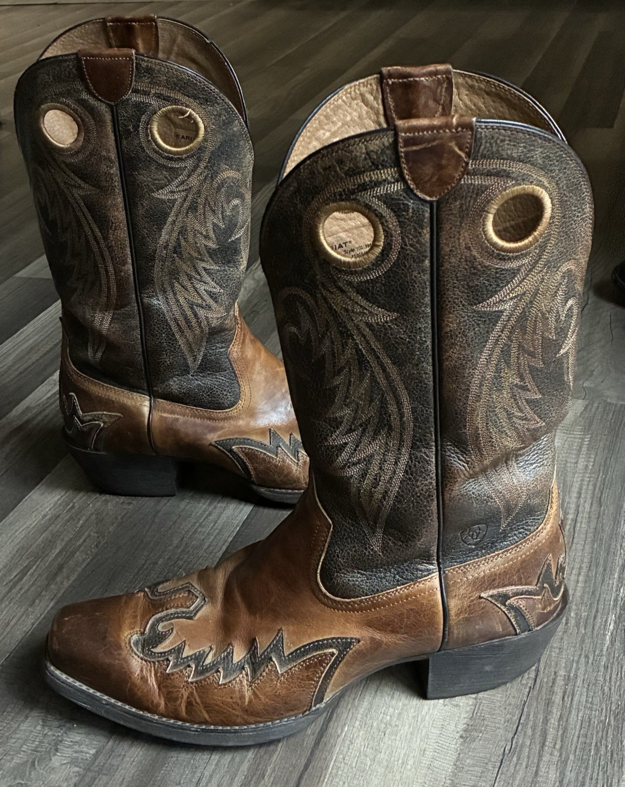 Ariat Men's Rival Barn Western Boots - Brown/Brooklyn Brown Size 13 D -very Rare