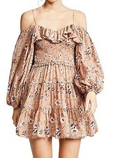 Ulla Johnson Monet Print Floral Silk Beige Of...
