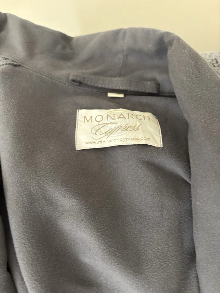 Bata spa monarca ciprés microfibra mujer pequeña/mediana gris gamuza kimono lux Foto 2 de 4