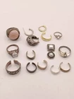 Sterling Silver 925 Mixed Lot. Wearable & Scrap 49.3 grams Rings & Earrings