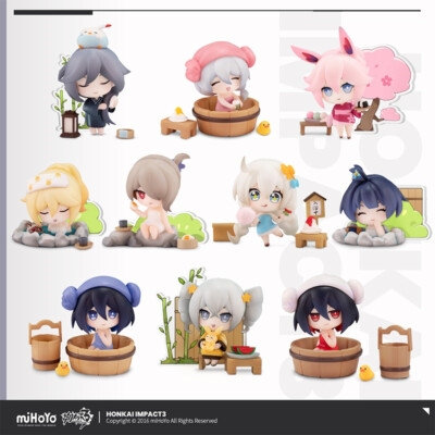 Honkai Impact 3 Official Spa&Holiday Series Q Doll Figure Collection Model Toys