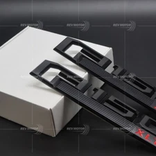 2x 3D Matte Black Red For F-150 XLT left & right Side Fender Letter Emblem Badge