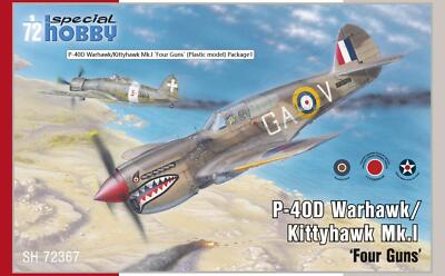 Special Hobby SH72367 1/72 P-40D Warhawk/Kittyhawk Mk.I  Four Guns  Model Kit