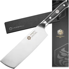 Kessaku 7" Nakiri Vegetable Cleaver Knife - Dynasty Series - Stainless Steel