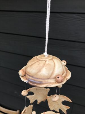 Tranquil Garden Clay Wind Chimes Small Fish Octopus Sea Ocean