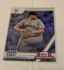 LOGAN WEBB 2024 Topps SAN FRANCISCO SF GIANTS HOLOGRAM Trading Card Day Set SGA